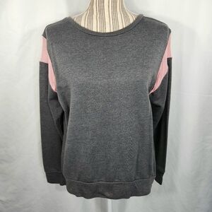 Pro Player Grey & Pink Mesh/Netting Accents Long Sleeve Top Size Medium